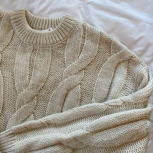 Cream fisherman’s sweater